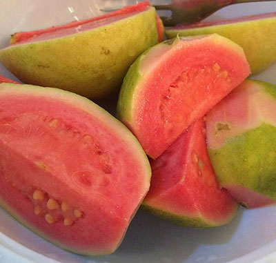 Sliced Guava fruit