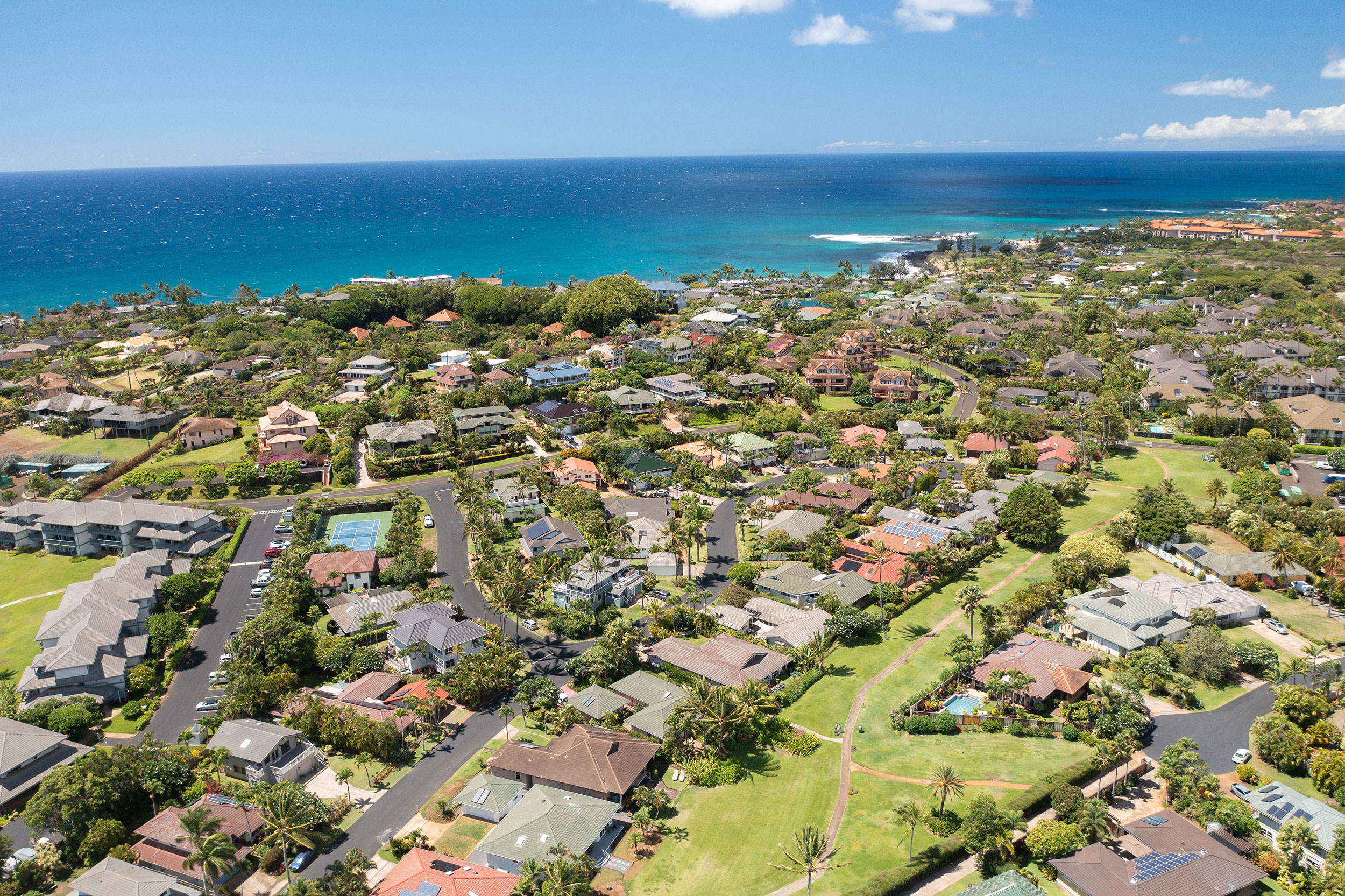 Aerial View of the Poipu Kai Resort area